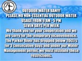 MANDITORY WATER BAN