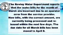 Water Deptartment Hours & Contact Info