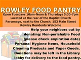 Food Pantry Open Tuesdays 10am-Noon & Thursdays 5:30-7pm
