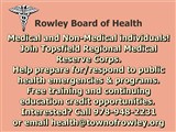 Rowley Board of Health notice